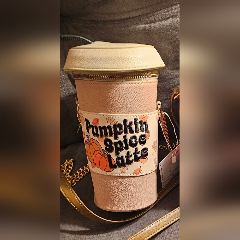 Pumpkin spice latte cross body bag